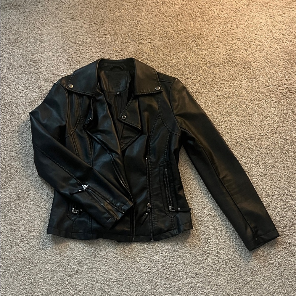 Max Studio Black Faux Leather Jacket